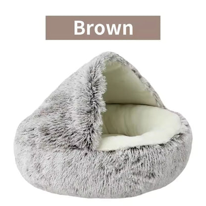 SOFT PLUSH ROUND CAT BED