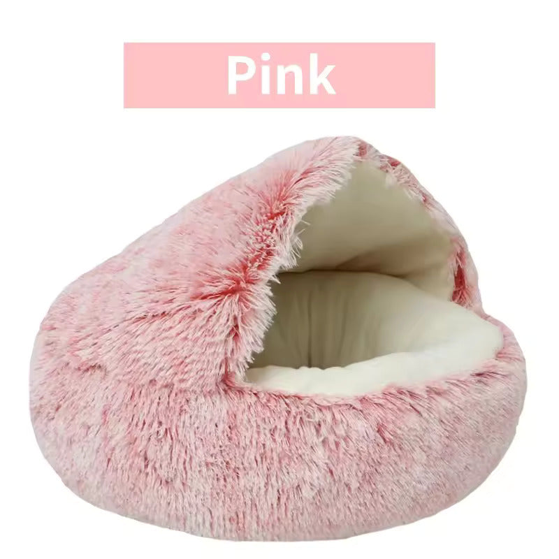 SOFT PLUSH ROUND CAT BED