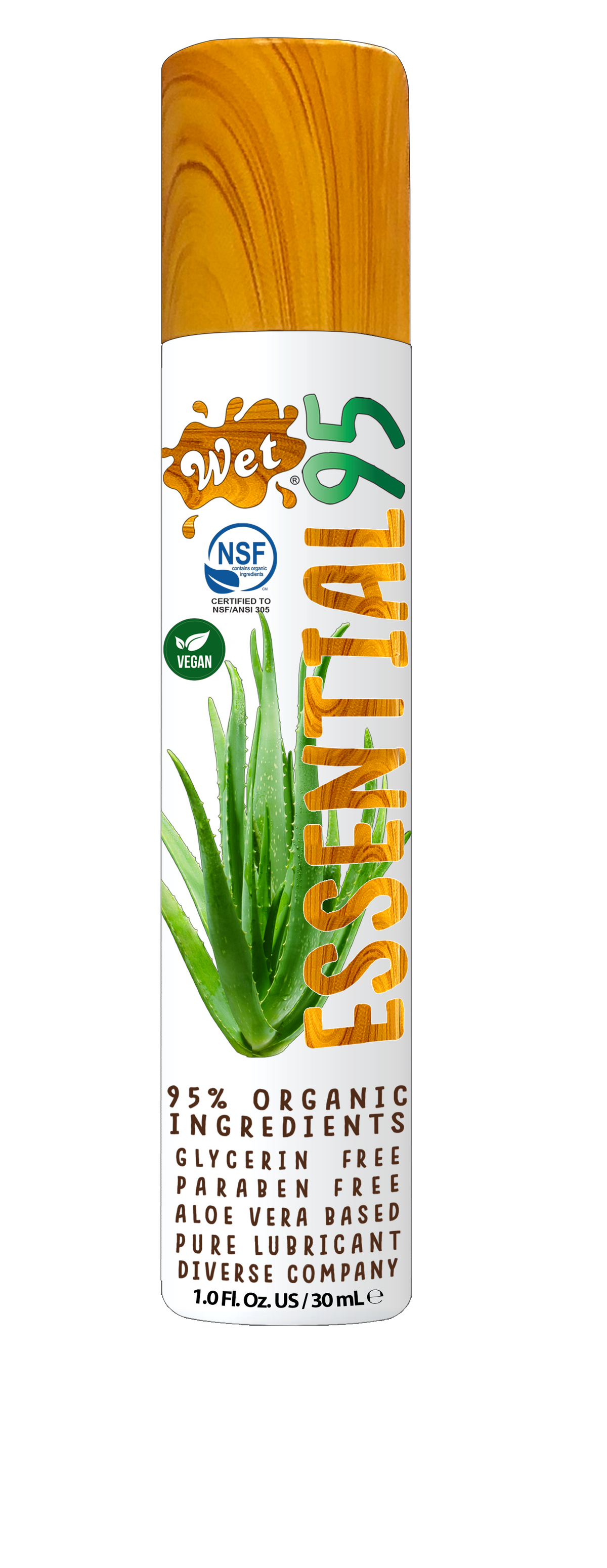 Essential95™ Certified 95% Organic Lubricant 1 Fl. Oz./30mL – Rechargeable, Discreet, Intimate Wellness Accessory – Quiet, Rechargeable, Waterproof, Couples & Solo Use, Discreet Intimate Wellness Accessory