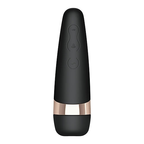 Pro 3+ - black, gold – Rechargeable, Discreet, Intimate Wellness Accessory – Quiet, Rechargeable, Waterproof, Couples & Solo Use, Discreet Intimate Wellness Accessory