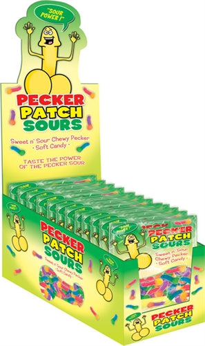 Pecker Patch Sour Gummies - 12 Piece Display – Rechargeable, Discreet, Intimate Wellness Accessory – Quiet, Rechargeable, Waterproof, Couples & Solo Use, Discreet Intimate Wellness Accessory