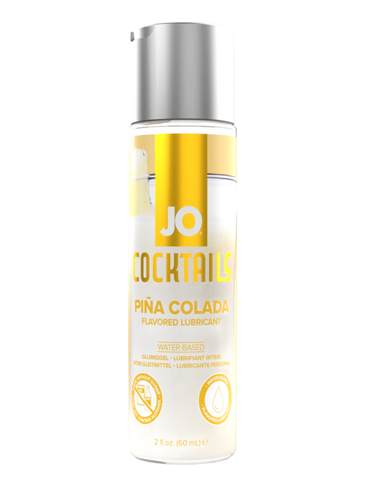 JO Cocktails - Pina Colada Flavored Lubricant - 2 floz 60 mL – Rechargeable, Discreet, Intimate Wellness Accessory – Quiet, Rechargeable, Waterproof, Couples & Solo Use, Discreet Intimate Wellness Accessory