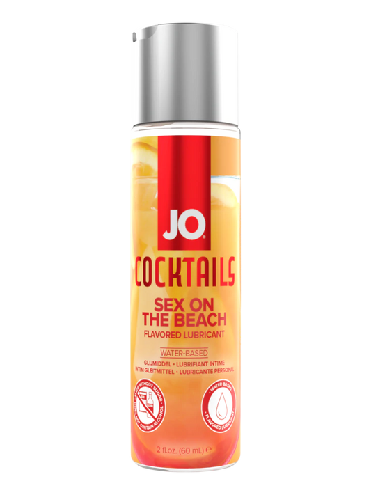 JO Cocktails - intimacy on the Beach Flavored Lubricant - 2 floz 60 mL – Rechargeable, Discreet, Intimate Wellness Accessory – Quiet, Rechargeable, Waterproof, Couples & Solo Use, Discreet Intimate Wellness Accessory