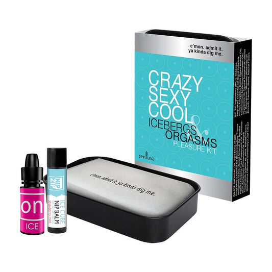 Crazy Sexy Cool -Icebergs & Orgasms Kit* – Rechargeable, Discreet, Intimate Wellness Accessory – Quiet, Rechargeable, Waterproof, Couples & Solo Use, Discreet Intimate Wellness Accessory
