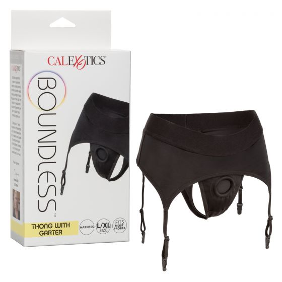 Boundless Thong w/ Garter L/XL – Rechargeable, Discreet, Intimate Wellness Accessory – Quiet, Rechargeable, Waterproof, Couples & Solo Use, Discreet Intimate Wellness Accessory