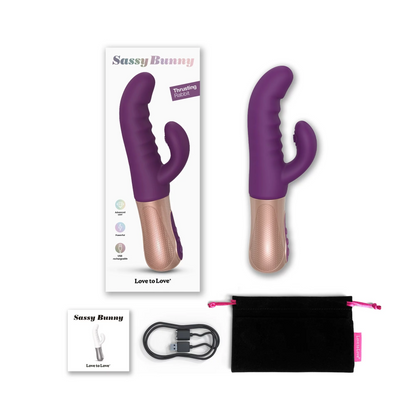 SASSY BUNNY - PURPLE RAIN – Rechargeable, Discreet, Intimate Wellness Accessory – Quiet, Rechargeable, Waterproof, Couples & Solo Use, Discreet Intimate Wellness Accessory