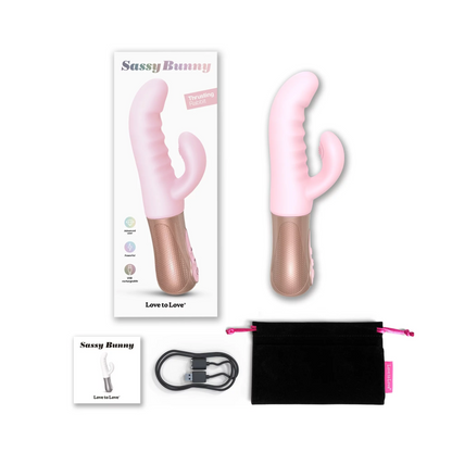 SASSY BUNNY - BABY PINK – Rechargeable, Discreet, Intimate Wellness Accessory – Quiet, Rechargeable, Waterproof, Couples & Solo Use, Discreet Intimate Wellness Accessory