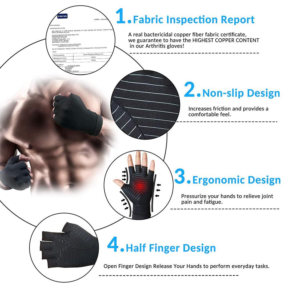 Compression Arthritis Glove Unisex Joint Pain Relief Half Finger Brace – Rechargeable, Discreet, Intimate Wellness Accessory – Quiet, Rechargeable, Waterproof, Couples & Solo Use, Discreet Intimate Wellness Accessory