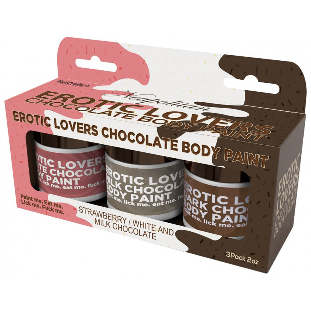Chocolate Lovers Neapolitan Body Paints – Rechargeable, Discreet, Intimate Wellness Accessory – Quiet, Rechargeable, Waterproof, Couples & Solo Use, Discreet Intimate Wellness Accessory