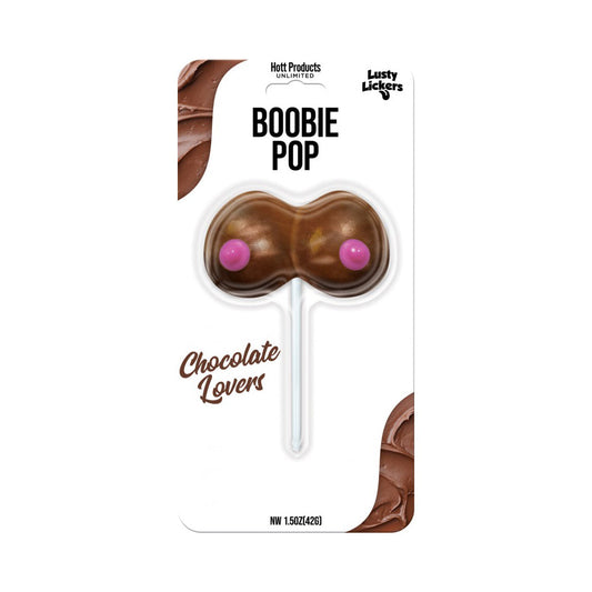 Lusty Lickers Boobie Pop - Chocolate – Rechargeable, Discreet, Intimate Wellness Accessory – Quiet, Rechargeable, Waterproof, Couples & Solo Use, Discreet Intimate Wellness Accessory