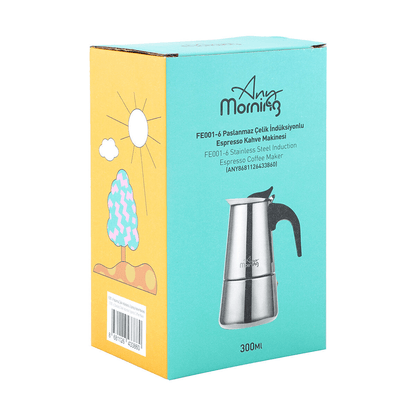 Any Morning Stovetop Espresso Maker Stainless Steel Percolator Coffee