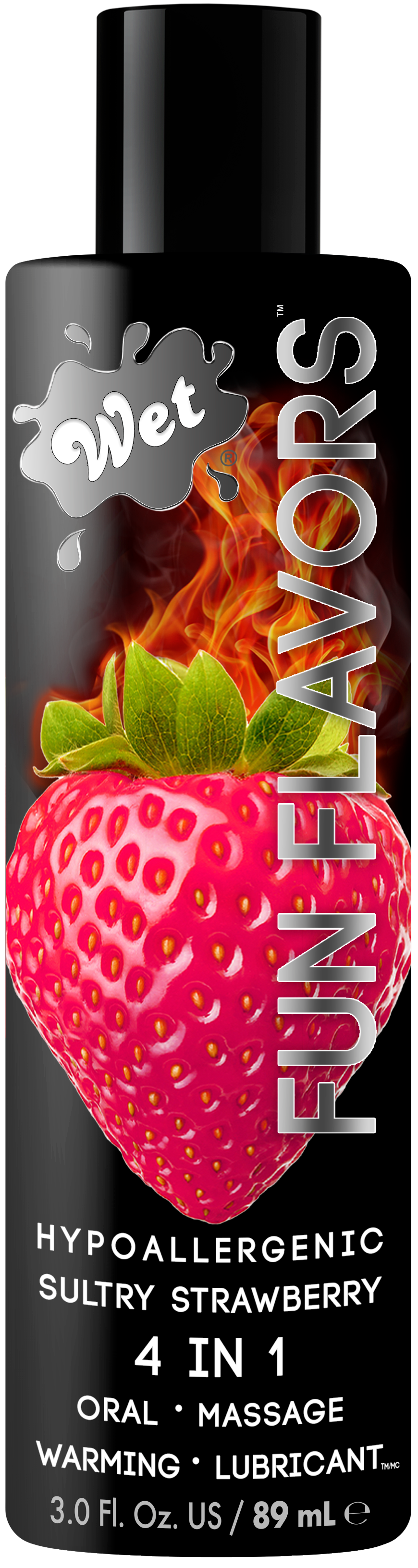 Fun Flavors Sexy Strawberry 4 in 1 3oz – Rechargeable, Discreet, Intimate Wellness Accessory – Quiet, Rechargeable, Waterproof, Couples & Solo Use, Discreet Intimate Wellness Accessory