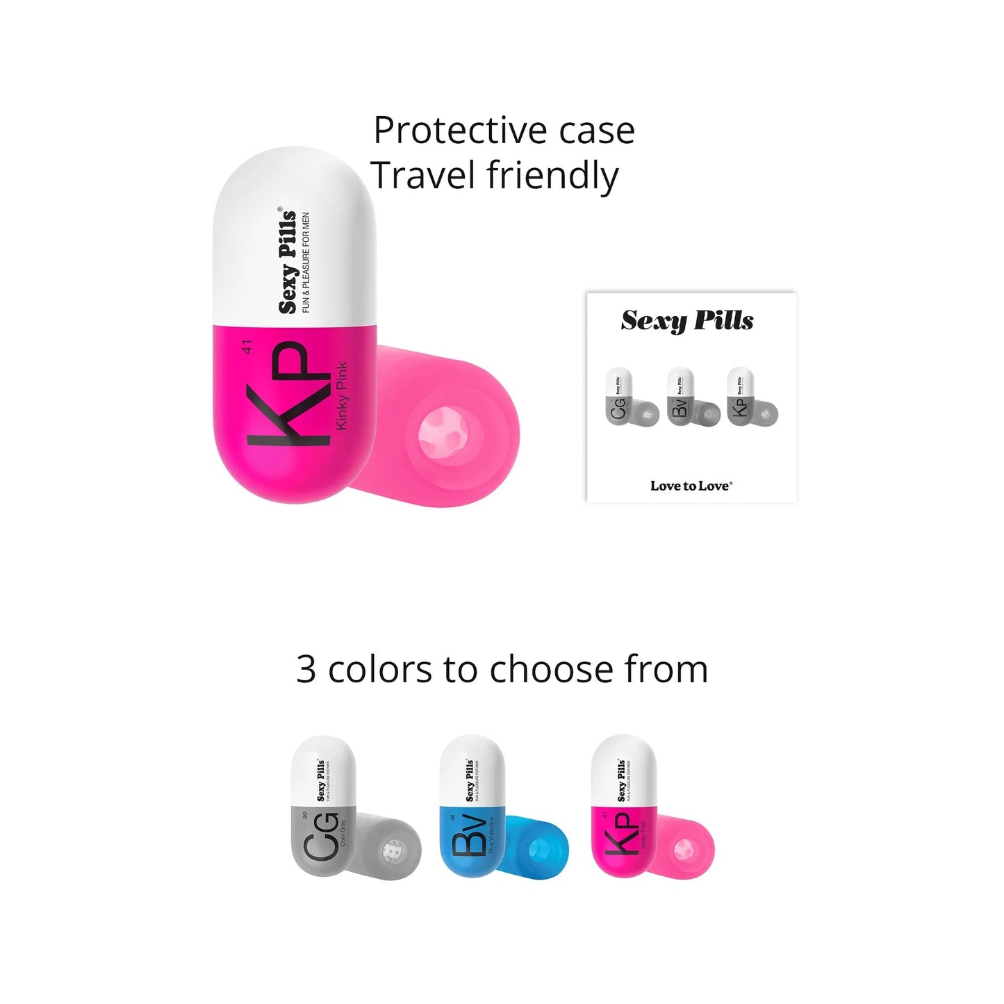 SEXY PILLS KINKY PINK – Rechargeable, Discreet, Intimate Wellness Accessory – Quiet, Rechargeable, Waterproof, Couples & Solo Use, Discreet Intimate Wellness Accessory
