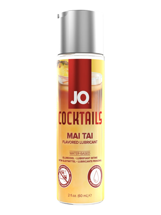 JO Cocktails  - Mai Tai Flavored Lubricant  - 2 fl oz 60 mL – Rechargeable, Discreet, Intimate Wellness Accessory – Quiet, Rechargeable, Waterproof, Couples & Solo Use, Discreet Intimate Wellness Accessory