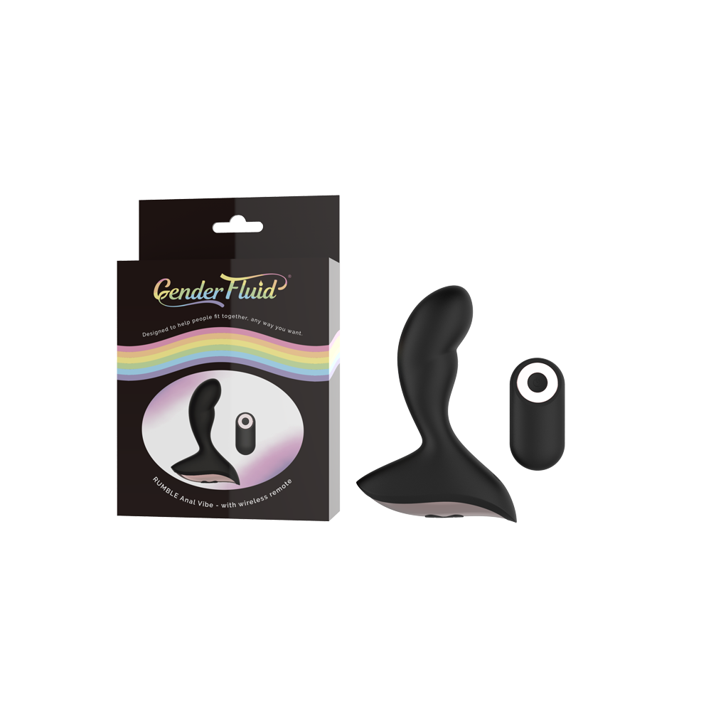 Gender Fluid Rumble Remote backdoor Vibe* – Rechargeable, Discreet, Intimate Wellness Accessory – Quiet, Rechargeable, Waterproof, Couples & Solo Use, Discreet Intimate Wellness Accessory