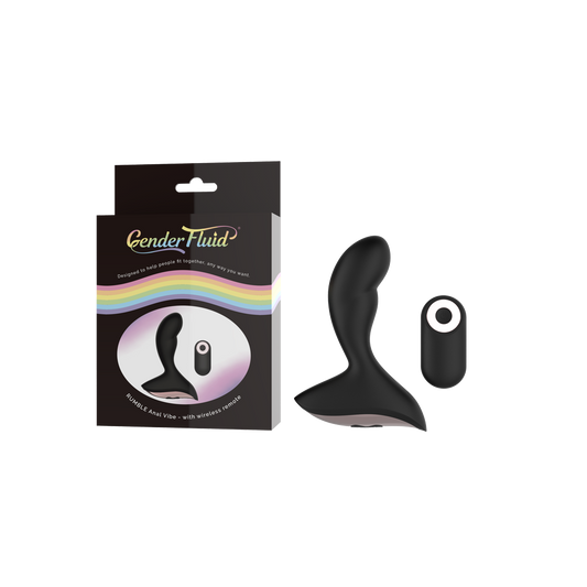 Gender Fluid Rumble Remote backdoor Vibe* – Rechargeable, Discreet, Intimate Wellness Accessory – Quiet, Rechargeable, Waterproof, Couples & Solo Use, Discreet Intimate Wellness Accessory