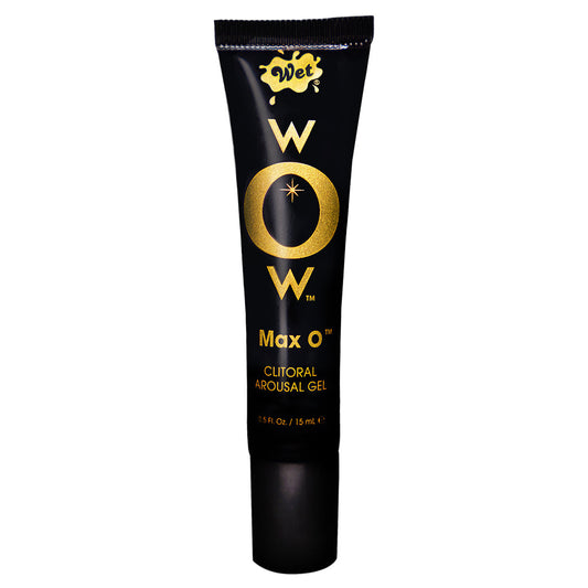 wOw Max O Clitoral Pleasure Gel 0.5 Fl. Oz. / 15 ml – Rechargeable, Discreet, Intimate Wellness Accessory – Quiet, Rechargeable, Waterproof, Couples & Solo Use, Discreet Intimate Wellness Accessory