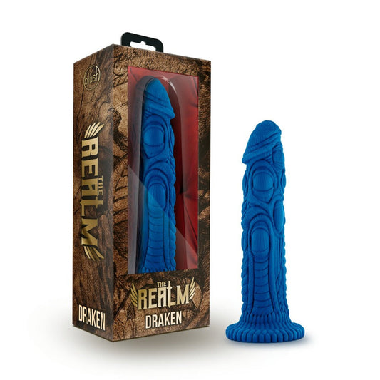 The Realm - Draken Lock-On personal massager - Blue – Rechargeable, Discreet, Intimate Wellness Accessory – Quiet, Rechargeable, Waterproof, Couples & Solo Use, Discreet Intimate Wellness Accessory