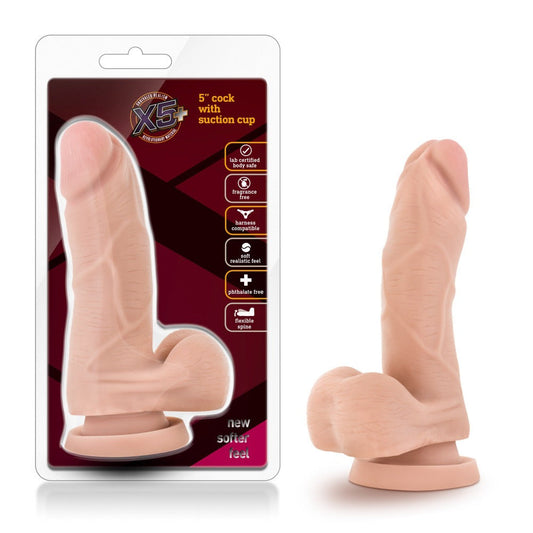 X5 - 5 In male w Flexible Spine – Rechargeable, Discreet, Intimate Wellness Accessory – Quiet, Rechargeable, Waterproof, Couples & Solo Use, Discreet Intimate Wellness Accessory