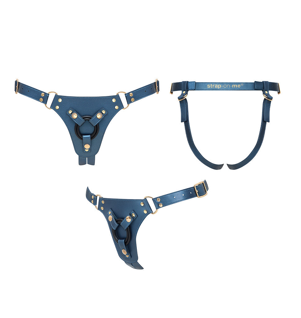 HARNESS SIMILI GENEROUS - ONE SIZE - BLUE – Rechargeable, Discreet, Intimate Wellness Accessory – Quiet, Rechargeable, Waterproof, Couples & Solo Use, Discreet Intimate Wellness Accessory