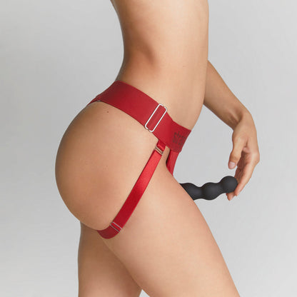 HARNESS intimate apparel UNIQUE - ONE SIZE - RED – Rechargeable, Discreet, Intimate Wellness Accessory – Quiet, Rechargeable, Waterproof, Couples & Solo Use, Discreet Intimate Wellness Accessory