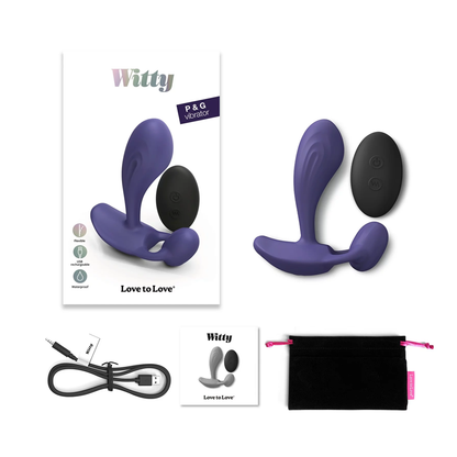WITTY - MIDNIGHT INDIGO – Rechargeable, Discreet, Intimate Wellness Accessory – Quiet, Rechargeable, Waterproof, Couples & Solo Use, Discreet Intimate Wellness Accessory