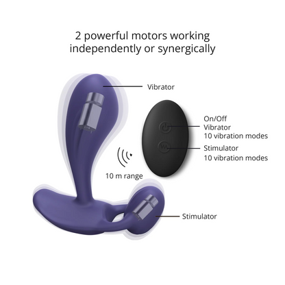 WITTY - MIDNIGHT INDIGO – Rechargeable, Discreet, Intimate Wellness Accessory – Quiet, Rechargeable, Waterproof, Couples & Solo Use, Discreet Intimate Wellness Accessory