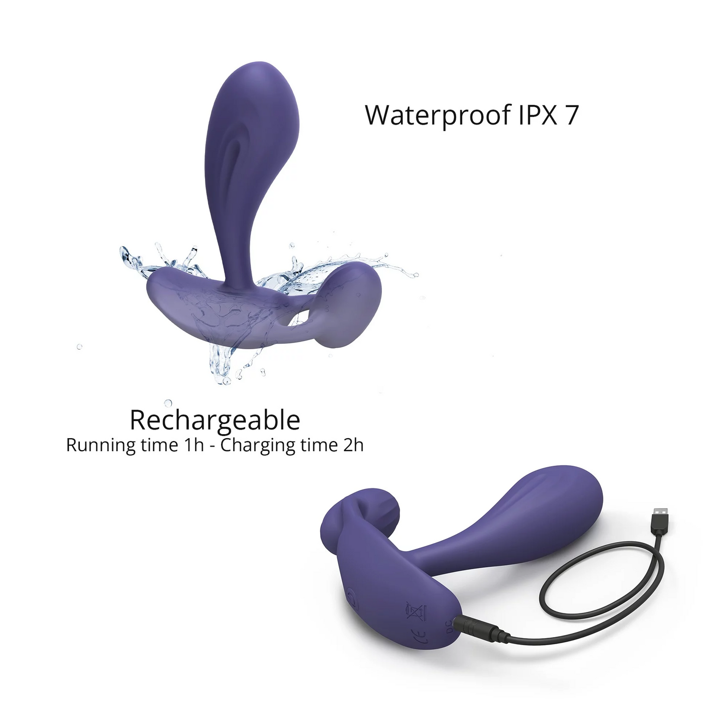 WITTY - MIDNIGHT INDIGO – Rechargeable, Discreet, Intimate Wellness Accessory – Quiet, Rechargeable, Waterproof, Couples & Solo Use, Discreet Intimate Wellness Accessory
