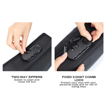 DISCREET BOX BLACK – Rechargeable, Discreet, Intimate Wellness Accessory – Quiet, Rechargeable, Waterproof, Couples & Solo Use, Discreet Intimate Wellness Accessory