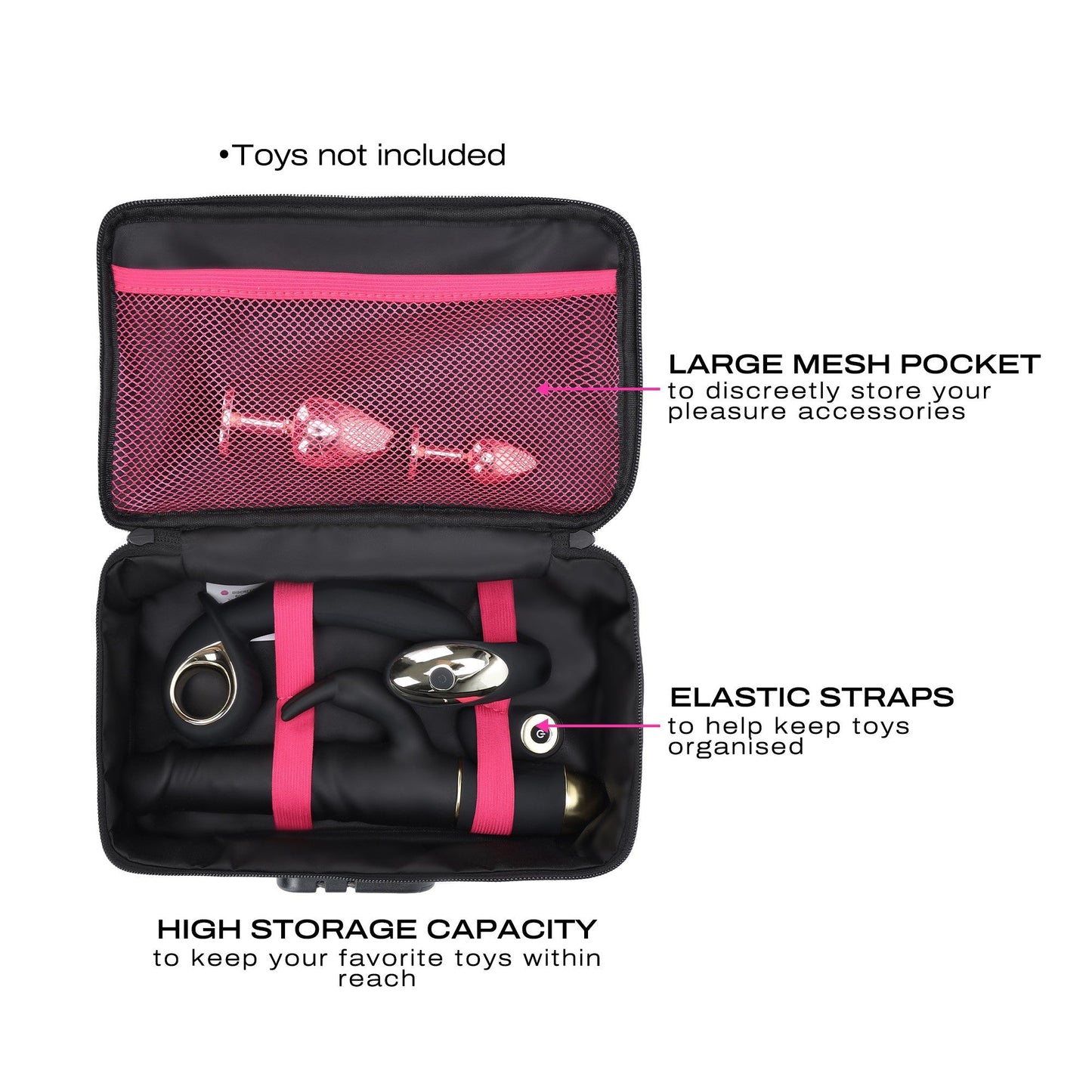 DISCREET BOX BLACK – Rechargeable, Discreet, Intimate Wellness Accessory – Quiet, Rechargeable, Waterproof, Couples & Solo Use, Discreet Intimate Wellness Accessory