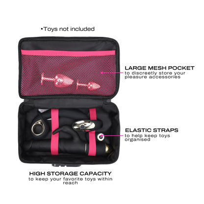 DISCREET BOX BLACK – Rechargeable, Discreet, Intimate Wellness Accessory – Quiet, Rechargeable, Waterproof, Couples & Solo Use, Discreet Intimate Wellness Accessory
