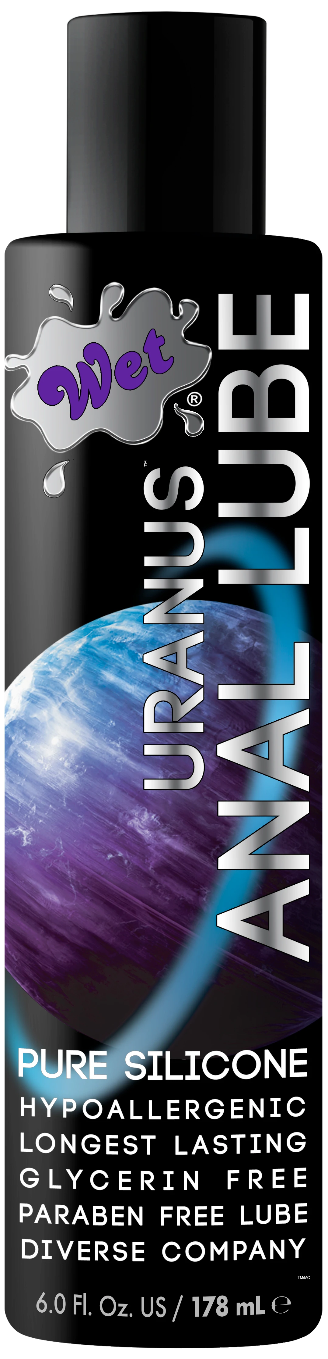 Uranus Silicone Based backdoor intimacy personal lubricant 6 Ounce – Rechargeable, Discreet, Intimate Wellness Accessory – Quiet, Rechargeable, Waterproof, Couples & Solo Use, Discreet Intimate Wellness Accessory