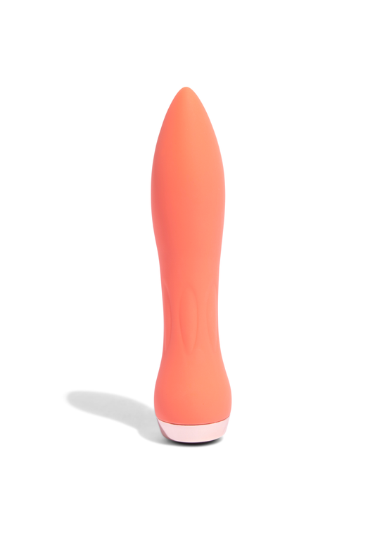 60SX AMP SILICONE BULLET - CORAL – Rechargeable, Discreet, Intimate Wellness Accessory – Quiet, Rechargeable, Waterproof, Couples & Solo Use, Discreet Intimate Wellness Accessory