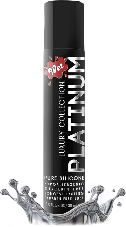 Platinum® Silicone Lubricant 1 Fl. oz./30mL – Rechargeable, Discreet, Intimate Wellness Accessory – Quiet, Rechargeable, Waterproof, Couples & Solo Use, Discreet Intimate Wellness Accessory