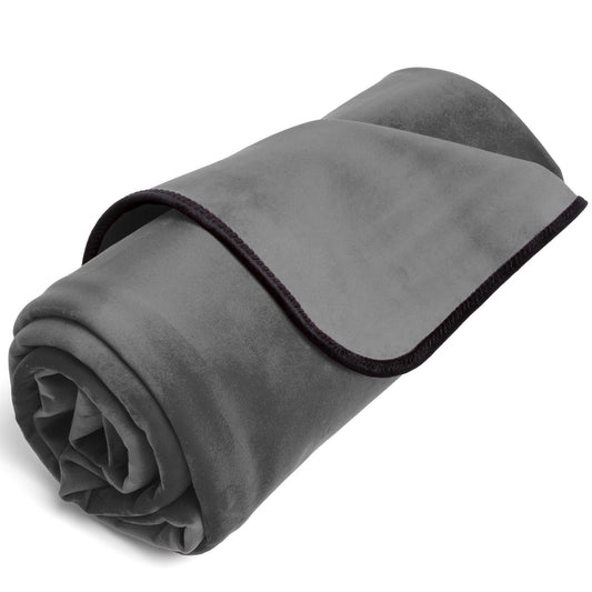 Fascinator Throw Grey Microvelvet - Regular Size – Rechargeable, Discreet, Intimate Wellness Accessory – Quiet, Rechargeable, Waterproof, Couples & Solo Use, Discreet Intimate Wellness Accessory