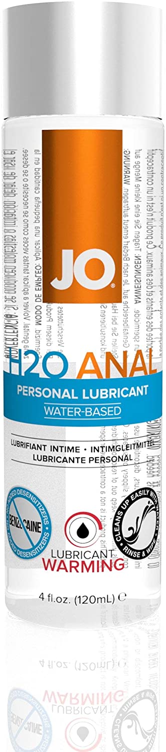 JO H2O backdoor - Warming - Lubricant 4 floz / 120 mL – Rechargeable, Discreet, Intimate Wellness Accessory – Quiet, Rechargeable, Waterproof, Couples & Solo Use, Discreet Intimate Wellness Accessory