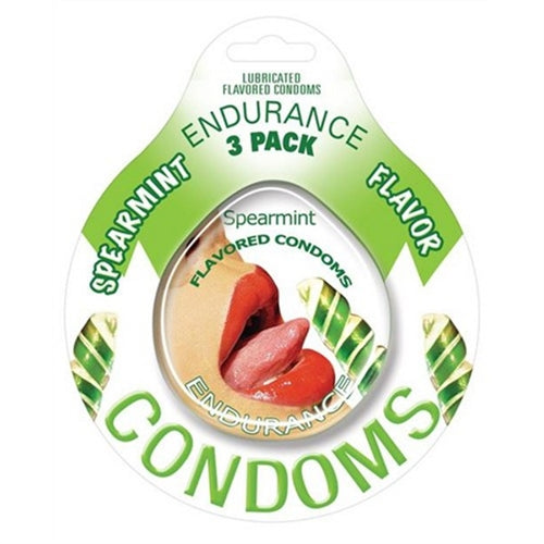 Endurance Condoms - Spearmint - 3 Pack – Rechargeable, Discreet, Intimate Wellness Accessory – Quiet, Rechargeable, Waterproof, Couples & Solo Use, Discreet Intimate Wellness Accessory