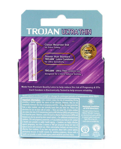 Trojan Ultra Thin Box 3 – Rechargeable, Discreet, Intimate Wellness Accessory – Quiet, Rechargeable, Waterproof, Couples & Solo Use, Discreet Intimate Wellness Accessory
