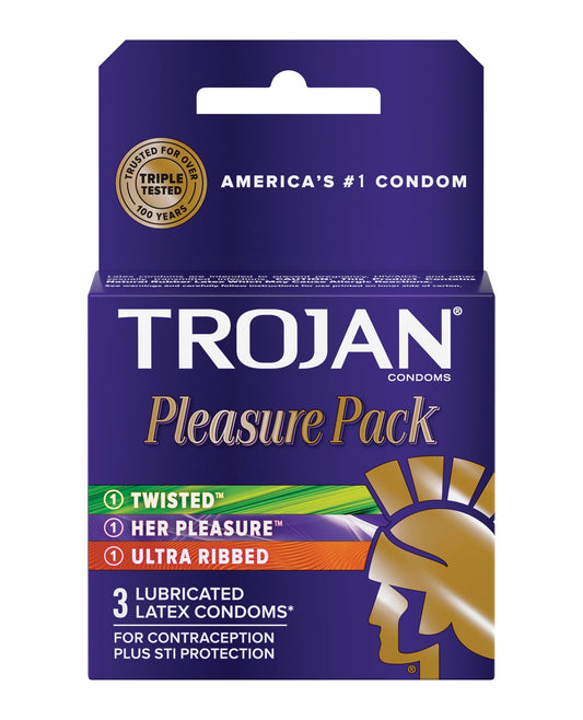 Trojan Pleasure Pack Box 3 – Rechargeable, Discreet, Intimate Wellness Accessory – Quiet, Rechargeable, Waterproof, Couples & Solo Use, Discreet Intimate Wellness Accessory