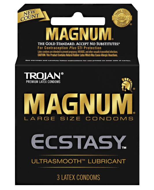 Trojan Magnum Ecstasy Box 3 – Rechargeable, Discreet, Intimate Wellness Accessory – Quiet, Rechargeable, Waterproof, Couples & Solo Use, Discreet Intimate Wellness Accessory