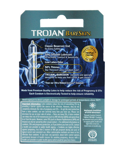 Trojan BareSkin Box 3 – Rechargeable, Discreet, Intimate Wellness Accessory – Quiet, Rechargeable, Waterproof, Couples & Solo Use, Discreet Intimate Wellness Accessory