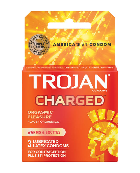 Trojan Intensified Charged Box 3 – Rechargeable, Discreet, Intimate Wellness Accessory – Quiet, Rechargeable, Waterproof, Couples & Solo Use, Discreet Intimate Wellness Accessory