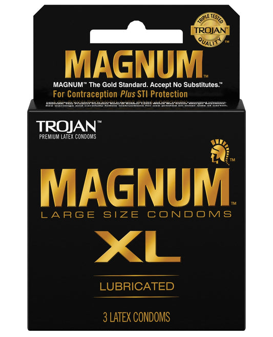 Trojan Magnum XL Box 3 – Rechargeable, Discreet, Intimate Wellness Accessory – Quiet, Rechargeable, Waterproof, Couples & Solo Use, Discreet Intimate Wellness Accessory