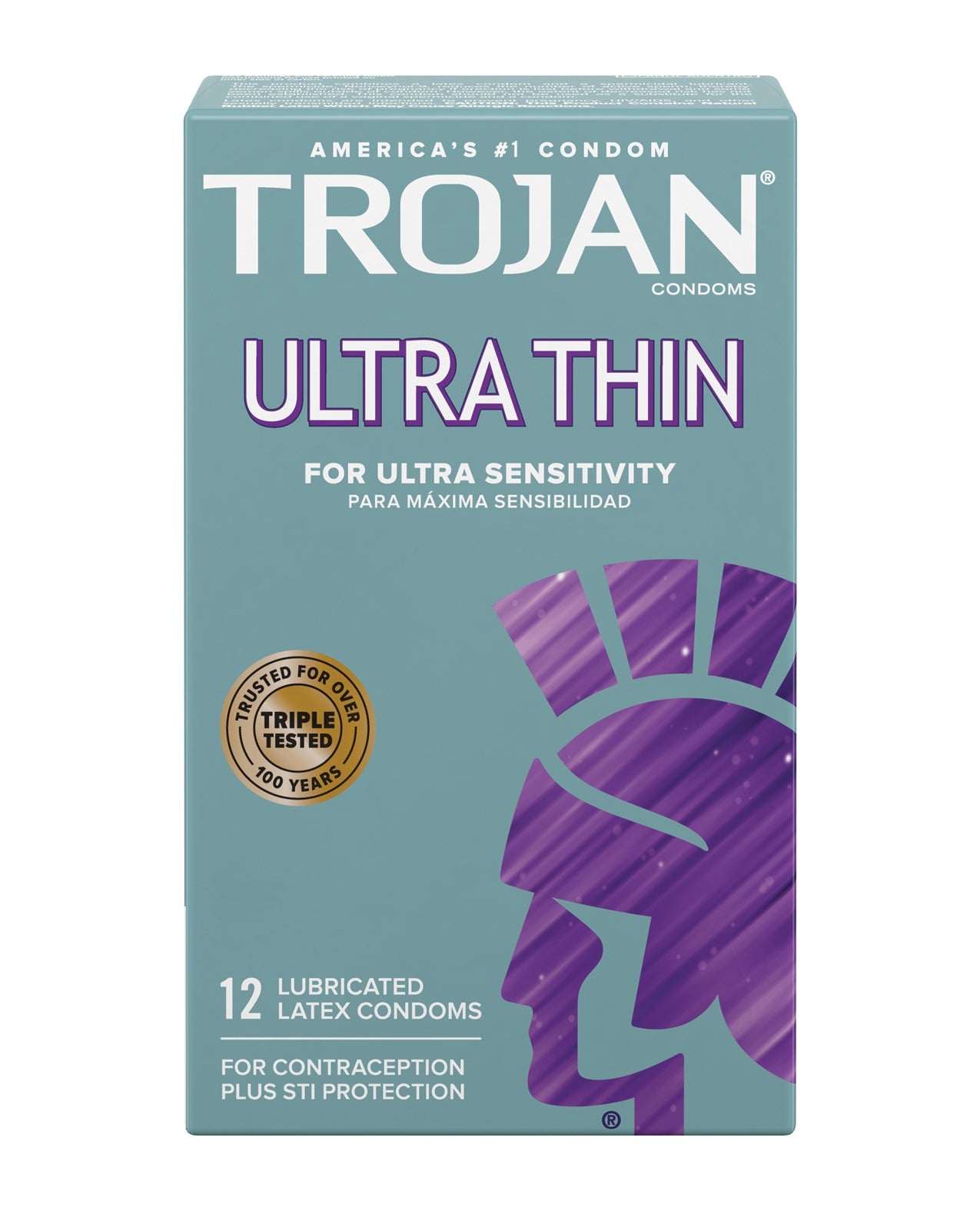 Trojan Ultra Thin Box 12 – Rechargeable, Discreet, Intimate Wellness Accessory – Quiet, Rechargeable, Waterproof, Couples & Solo Use, Discreet Intimate Wellness Accessory