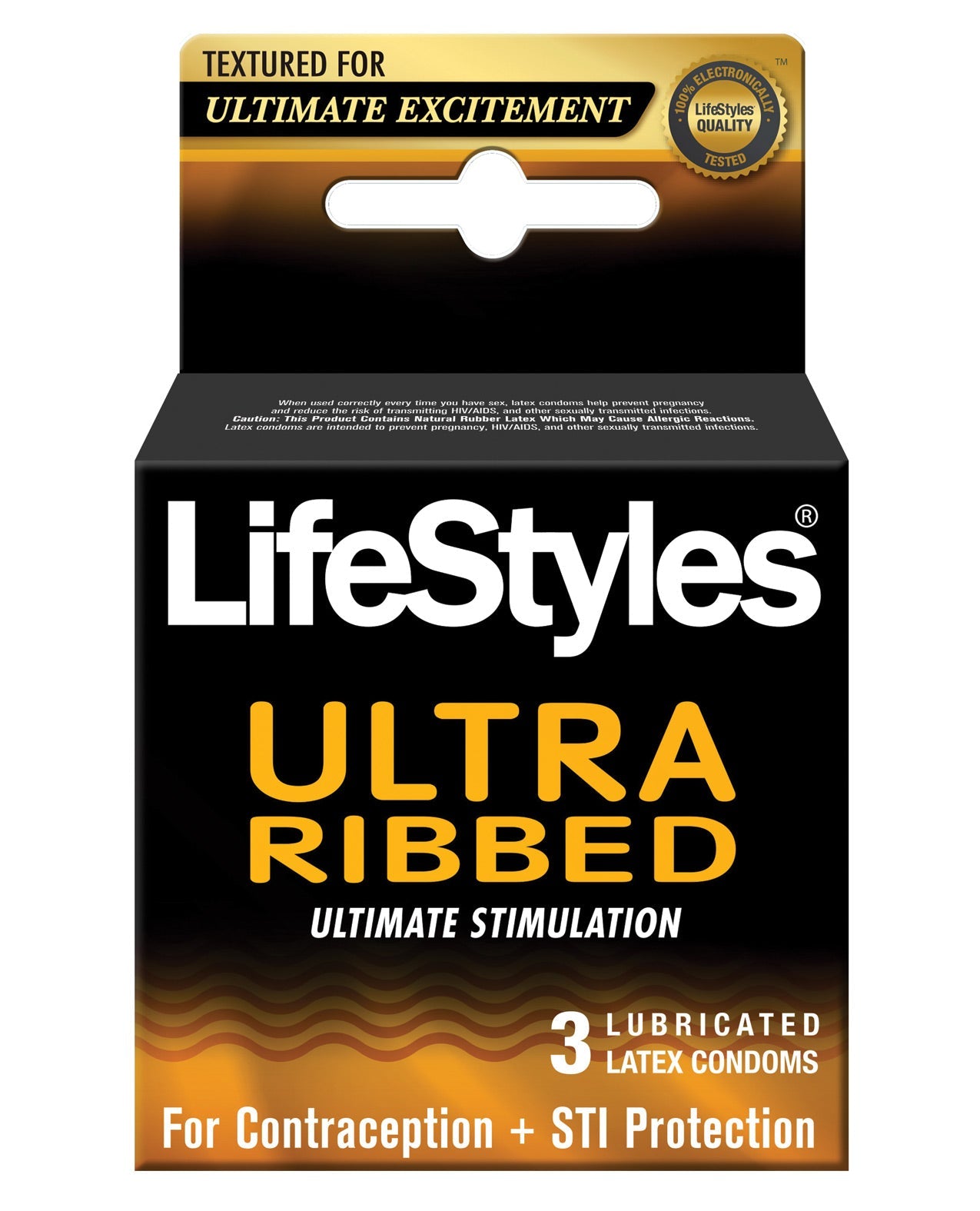 LifeStyles Ultra Ribbed Box 3 – Rechargeable, Discreet, Intimate Wellness Accessory – Quiet, Rechargeable, Waterproof, Couples & Solo Use, Discreet Intimate Wellness Accessory