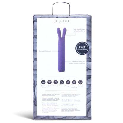 Je Joue Rabbit Bullet massager Purple – Rechargeable, Discreet, Intimate Wellness Accessory – Quiet, Rechargeable, Waterproof, Couples & Solo Use, Discreet Intimate Wellness Accessory