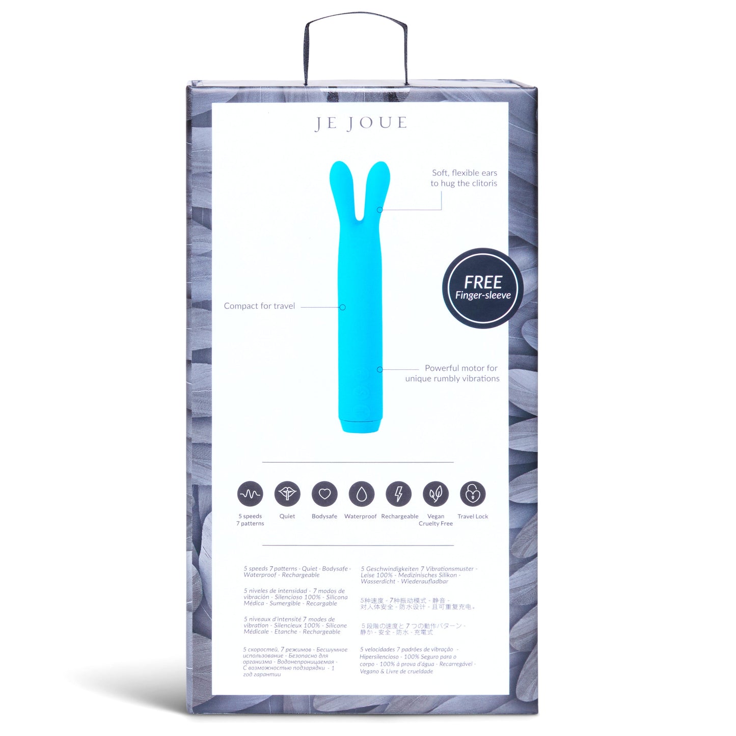 Je Joue Rabbit Bullet massager Teal – Rechargeable, Discreet, Intimate Wellness Accessory – Quiet, Rechargeable, Waterproof, Couples & Solo Use, Discreet Intimate Wellness Accessory