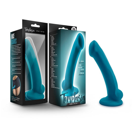 Temptasia - Reina - Teal – Rechargeable, Discreet, Intimate Wellness Accessory – Quiet, Rechargeable, Waterproof, Couples & Solo Use, Discreet Intimate Wellness Accessory