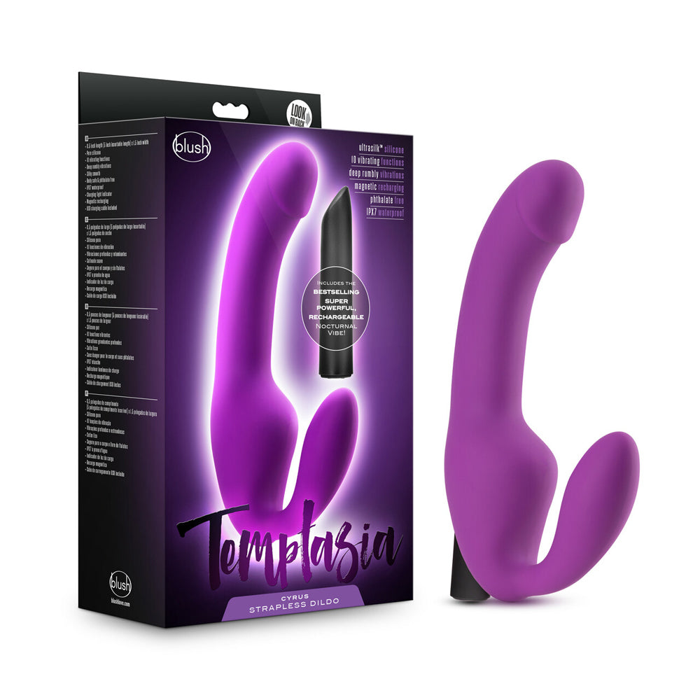 Temptasia Cyrus - Strapless Silicone S/O – Rechargeable, Discreet, Intimate Wellness Accessory – Quiet, Rechargeable, Waterproof, Couples & Solo Use, Discreet Intimate Wellness Accessory