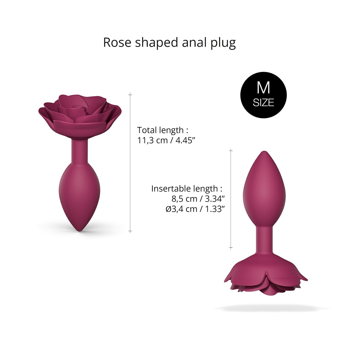 OPEN ROSES M - PLUM STAR – Rechargeable, Discreet, Intimate Wellness Accessory – Quiet, Rechargeable, Waterproof, Couples & Solo Use, Discreet Intimate Wellness Accessory